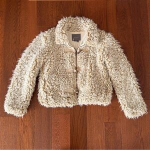 Anthropologie Brenna Faux Fur Jacket size L